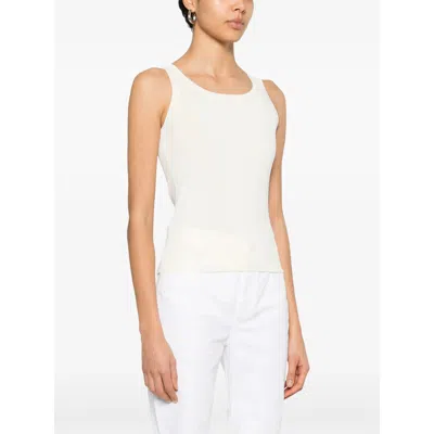 Max Mara Knitted Tank Top In White