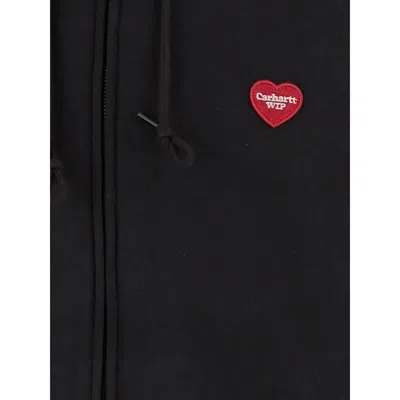 Carhartt Hooded Heart Ii Hartt Sweat Jacket In Black