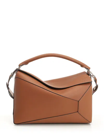 Loewe Puzzle Bag With Geometric Top Handle And Adjustable Strap