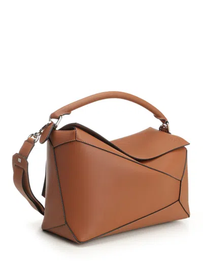 Loewe Puzzle Bag With Geometric Top Handle And Adjustable Strap