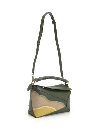 Loewe Small Leather Puzzle Edge Landscape Top-handle Bag