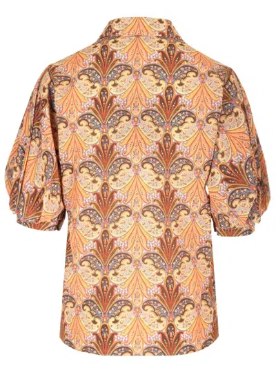 Etro Silk Shirt Shirts Beige