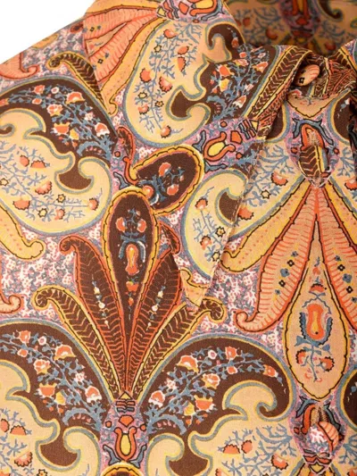 Etro Silk Shirt Shirts Beige