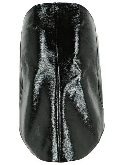 Courrèges Skirt Cotton Blend Asymmetric Hem In Black