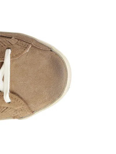 Golden Goose Super Star Suede Upper Star And Heel With Fringe And Studs Sneakers Brown