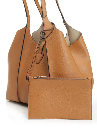 Tod's Tsb Shopping Pend. T Piccola Shoulder Bags Brown