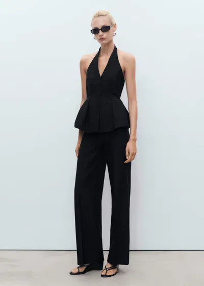 Mango Straight Mid-rise Suit Pants