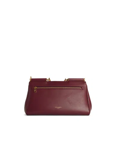 Dolce & Gabbana Bordeaux Handbag With Key And Padlock Detail And Adjustable And Removable Shoulder Strap In Burgundy
