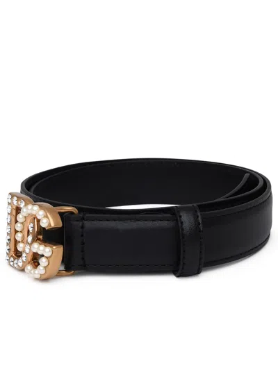 Dolce & Gabbana Black Lear Belt