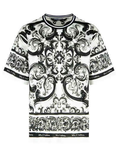 Dolce & Gabbana Maiolica T-shirt In Black