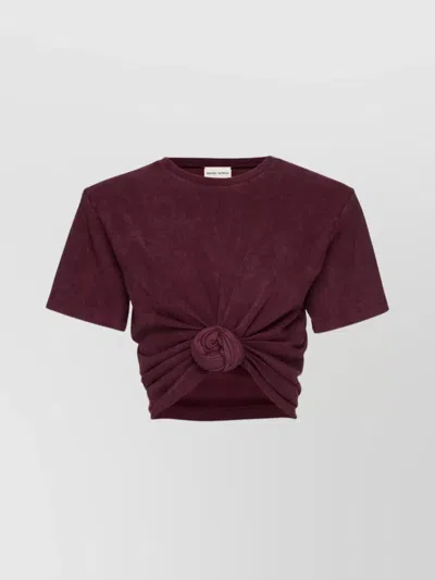 Magda Butrym Front Knot Cropped Tank Top