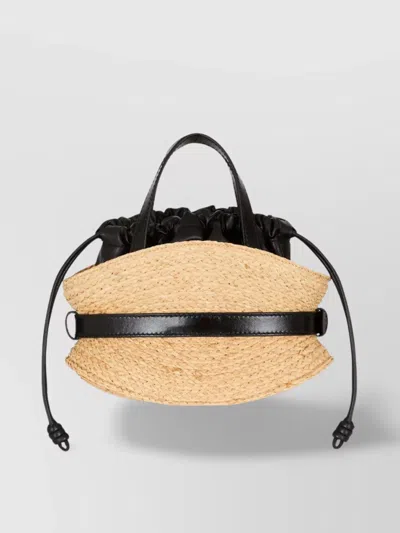Balmain Mini Raffia Shoulder Bag Shuffle