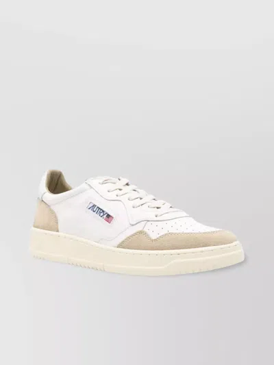 Autry Medalist Leather Rubber Sole Sneakers In Brown