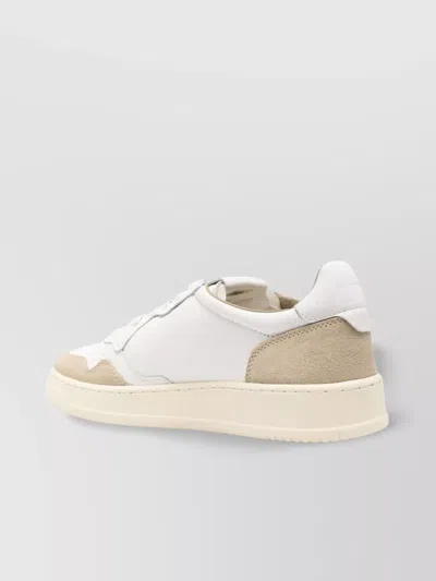 Autry Medalist Leather Rubber Sole Sneakers In Brown