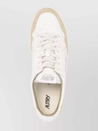 Autry Medalist Leather Rubber Sole Sneakers In Brown