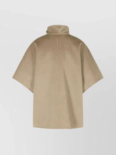 Max Mara Derrik Beige Cashmere Cape In Neutral