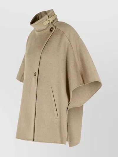 Max Mara Derrik Beige Cashmere Cape In Neutral