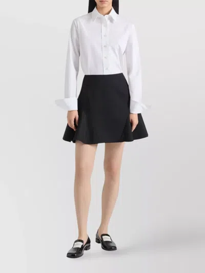 Givenchy Logo Shirt With Pointed Collar And Long Sleeves In White