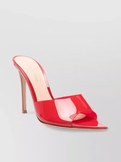 Gianvito Rossi She Pointed Toe Leather Sole Mules