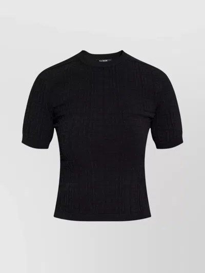 Balmain Textured Pattern Knit Top