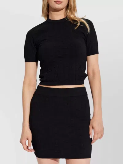 Balmain Textured Pattern Knit Top