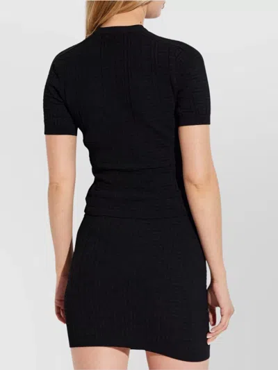 Balmain Textured Pattern Knit Top