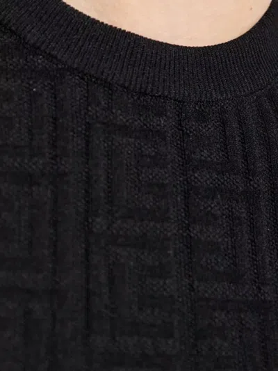 Balmain Textured Pattern Knit Top