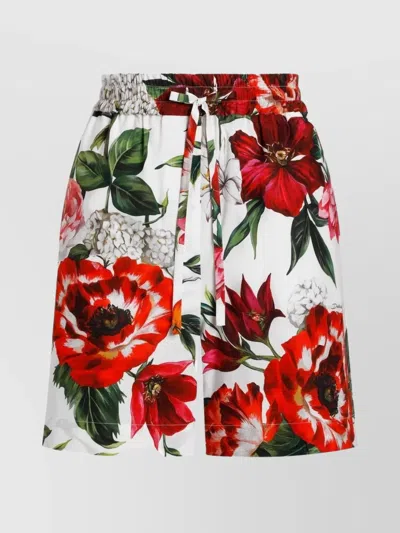 Dolce & Gabbana Floral Pattern Cotton Shorts