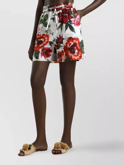 Dolce & Gabbana Floral Pattern Cotton Shorts