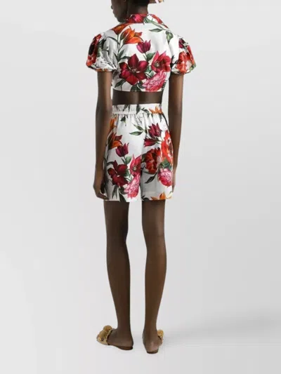 Dolce & Gabbana Floral Pattern Cotton Shorts