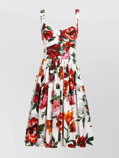 Dolce & Gabbana White Cotton Poplin Dress