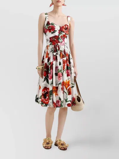 Dolce & Gabbana White Cotton Poplin Dress