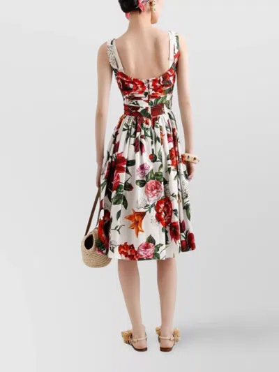 Dolce & Gabbana White Cotton Poplin Dress