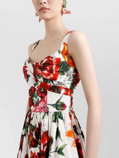 Dolce & Gabbana White Cotton Poplin Dress