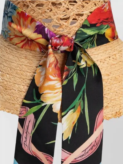 Dolce & Gabbana Straw Hat Bandeau Scarf