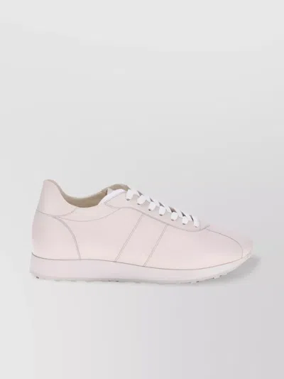 The Row Nappa Leather Low-top Sneakers In Neutral