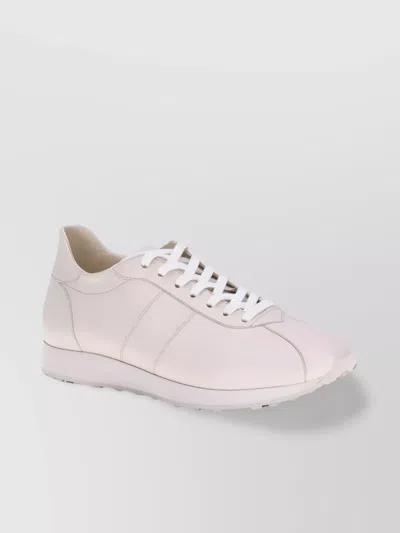 The Row Nappa Leather Low-top Sneakers In Neutral