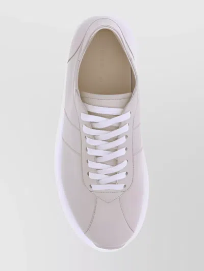The Row Nappa Leather Low-top Sneakers In Neutral