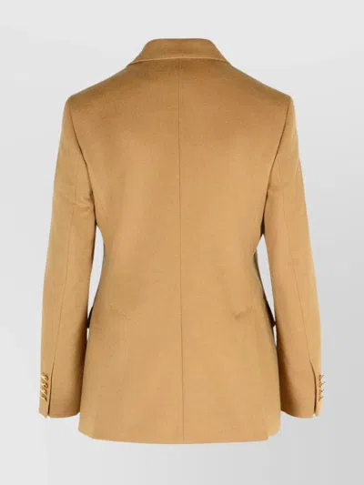 Max Mara 'double-breasted Blazer Featuring Button Detailing' In Brown