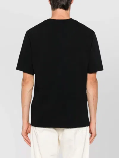 Jacquemus Black Crewneck T-shirt With Logo Detail In Black