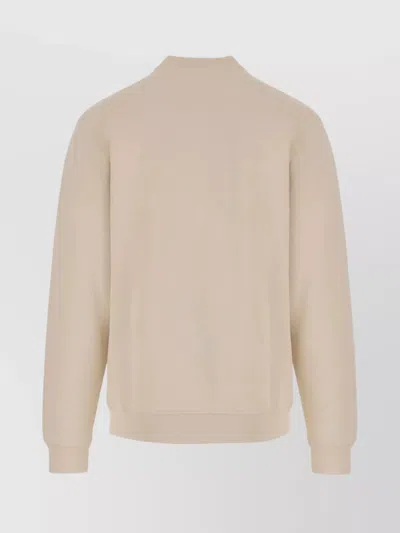Jacquemus Men The Gros Grain Crewneck Sweatshirt With Logo Plaque