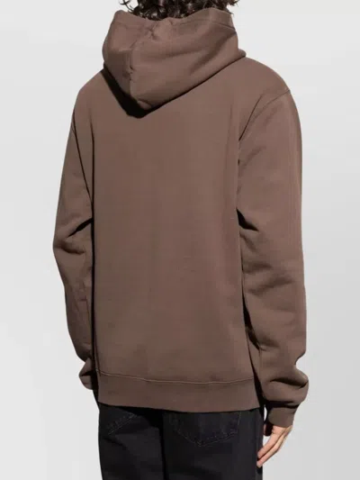 Jacquemus Gros Grain Hooded Sweatshirt In Brown
