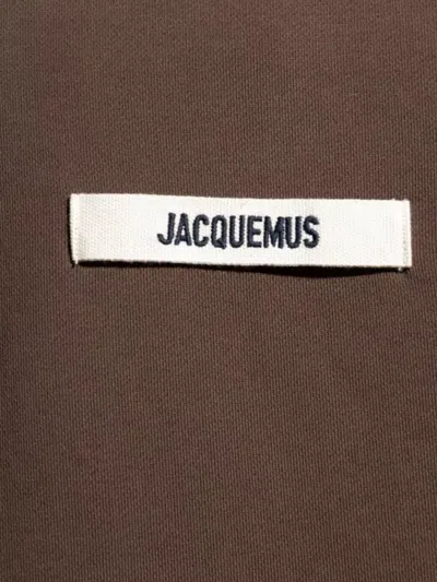 Jacquemus Gros Grain Hooded Sweatshirt In Brown
