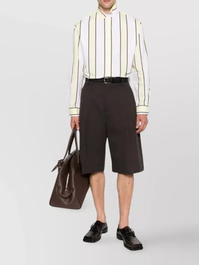 Jacquemus Simon Shirt Buttoned Cuffs Striped Pattern In White