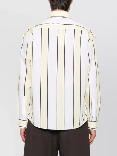 Jacquemus Simon Shirt Buttoned Cuffs Striped Pattern In White