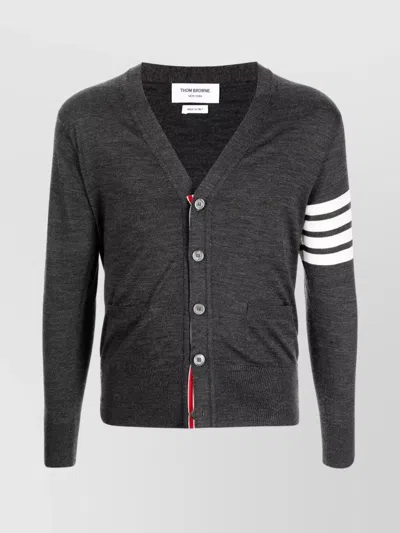 Thom Browne Cardigan With Inlay 4bar