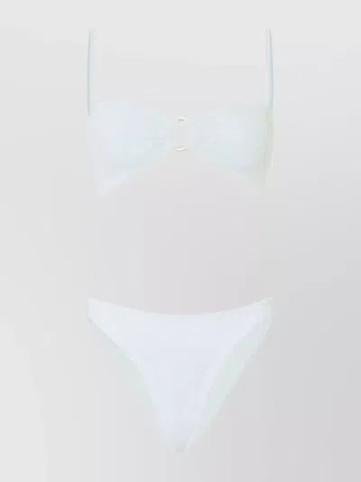 Hunza G Misty Bikini With Pearl Circle Detail