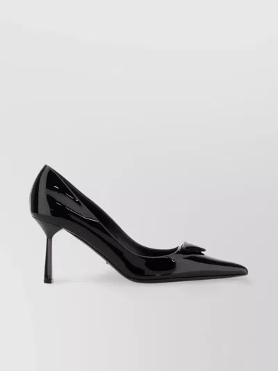 Prada Leather Pumps With Glossy Finish And Stiletto Heel