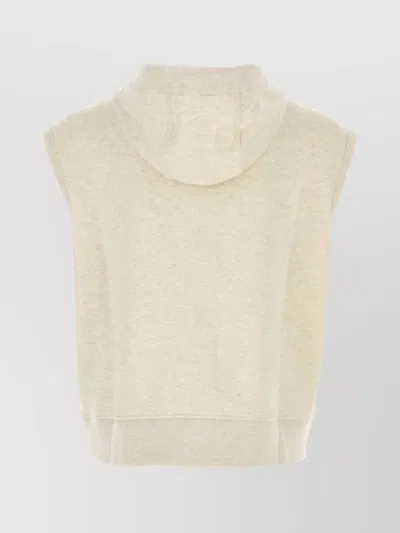 Fendi Felpa In Misto Cotone Stretch Crema Mealngè  Uomo