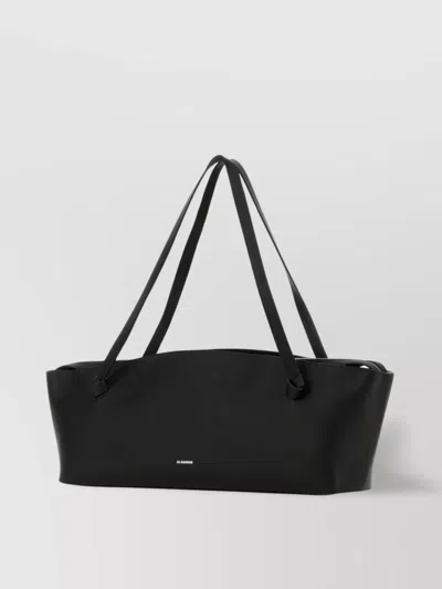 Jil Sander Leather Knot Shoulder Bag With Long Handles